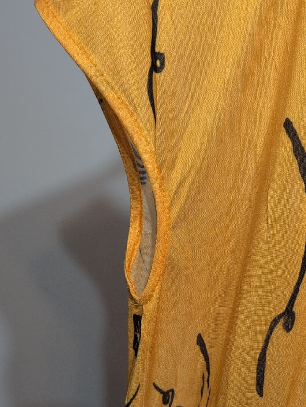 Zara Yellow Printed Cap-Sleeve Maxi Dress - Picture 6 of 11